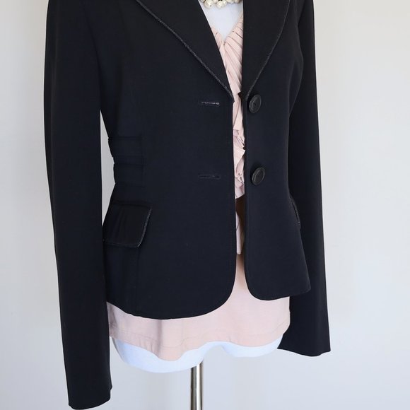 NINE WEST Size 2 Black Suit Jacket Blazer Career Interview - Picture 7 of 11